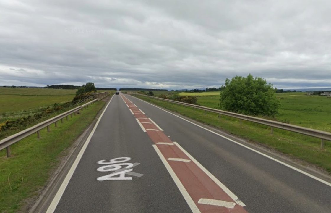 Major road shut as emergency services rush to scene of two car crash on A96