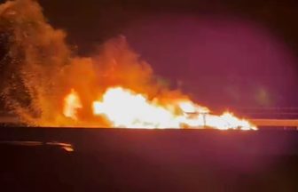 Car bursts into flames after crash shuts down M80 at Cumbernauld