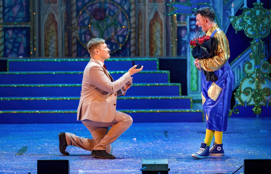 Christmas panto star gets surprise marriage proposal in opening weekend of Beauty and the Beast show