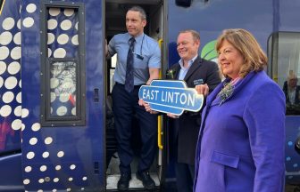 First train arrives at new £15m train station in East Linton that reconnects town with Network Rail