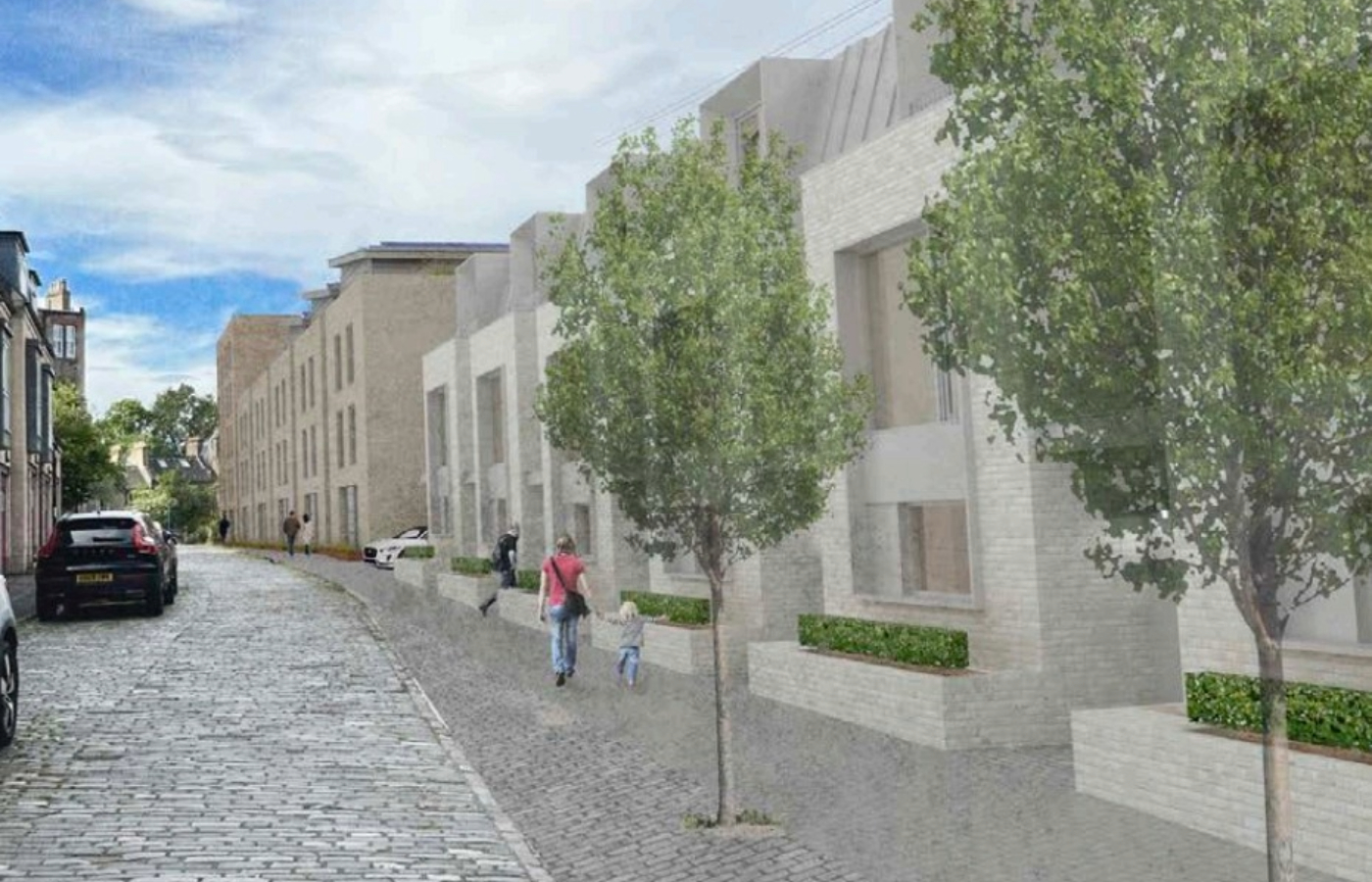 Townhouse plans for Edinburgh student flats.