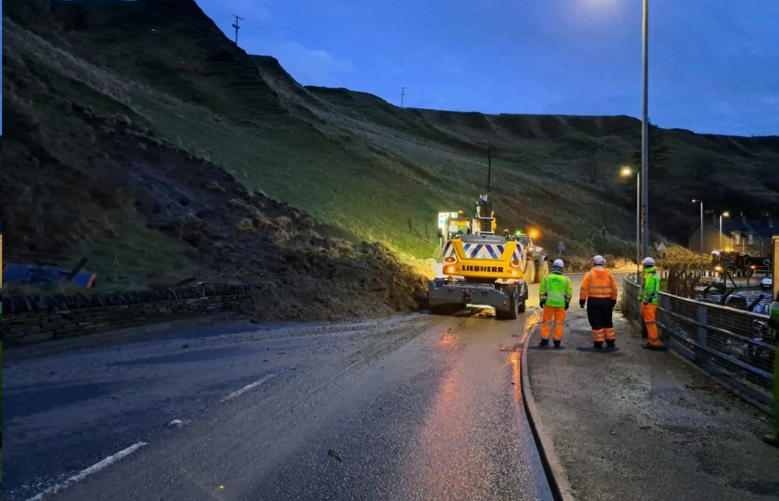 Work begins to clear A9 landslide as roads remain closed after Storm Gerrit