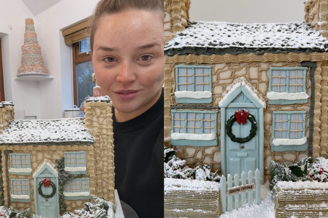 Baker Bridie West goes viral on TikTok after recreating cottage from festive favourite The Holiday in cake