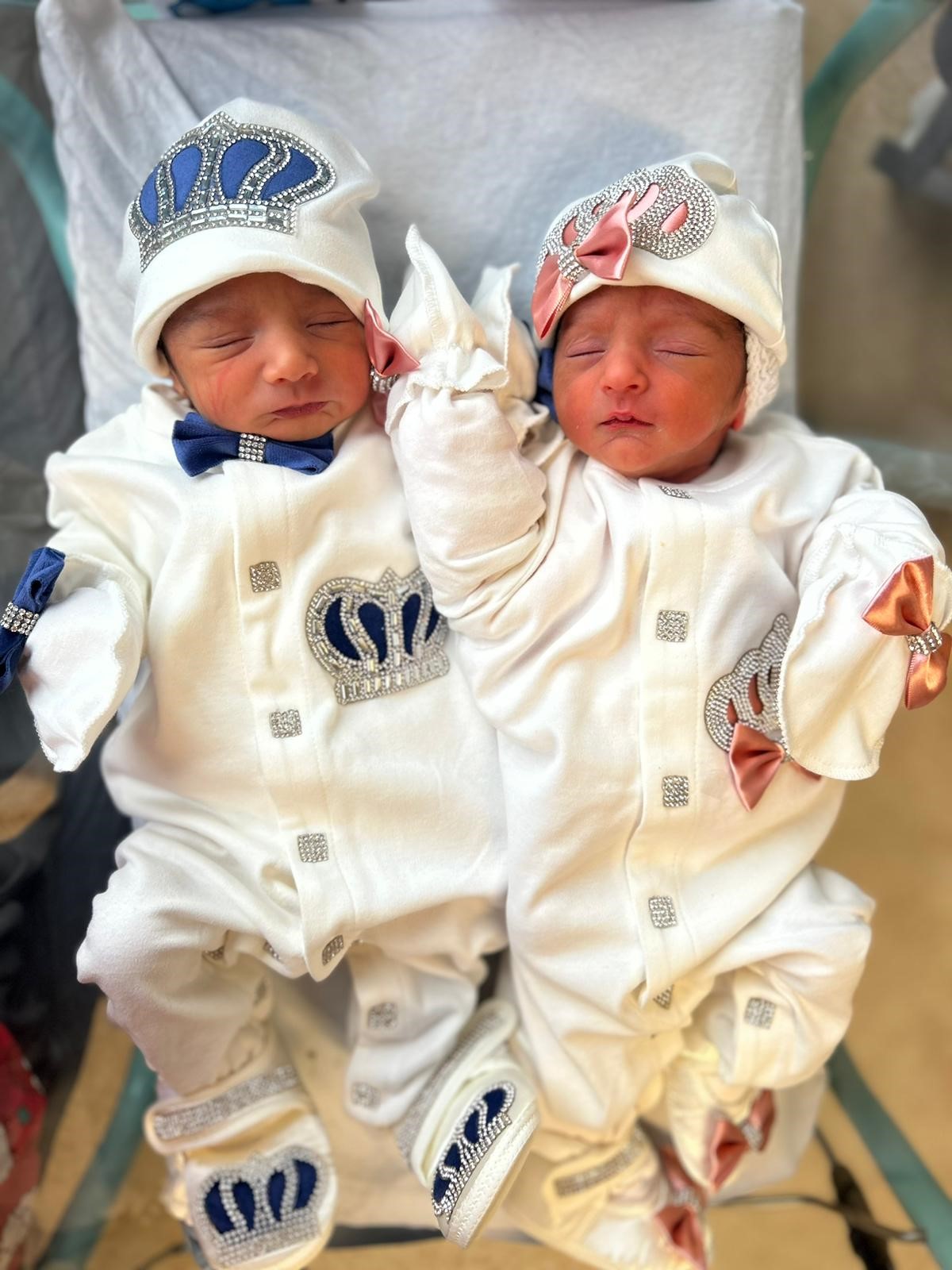 Baby boy Jami and his sister Rumi were born soon after, but will not share the same birthday.