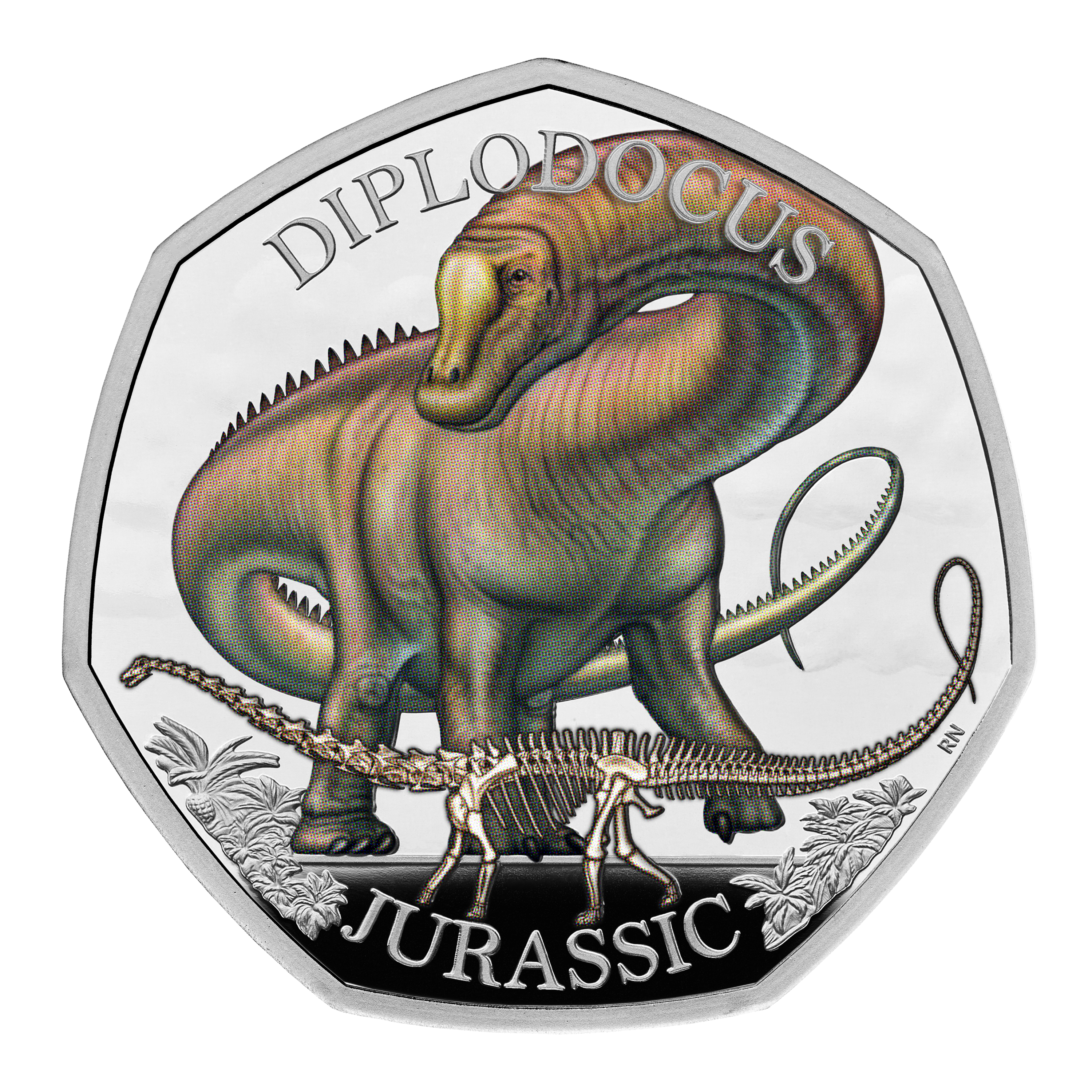 The collection will see the tyrannosaurus, stegosaurus and diplodocus each appear on their own coin.