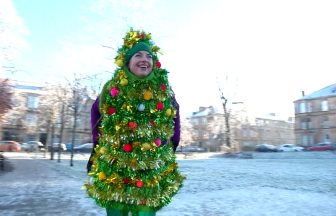Dancing Christmas tree Kate Deeming to hang up tinsel after fundraising for charity three years in Glasgow