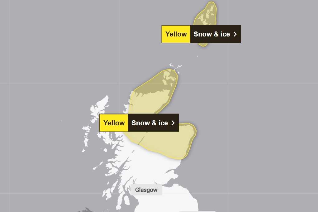 Friday's weather warnings.