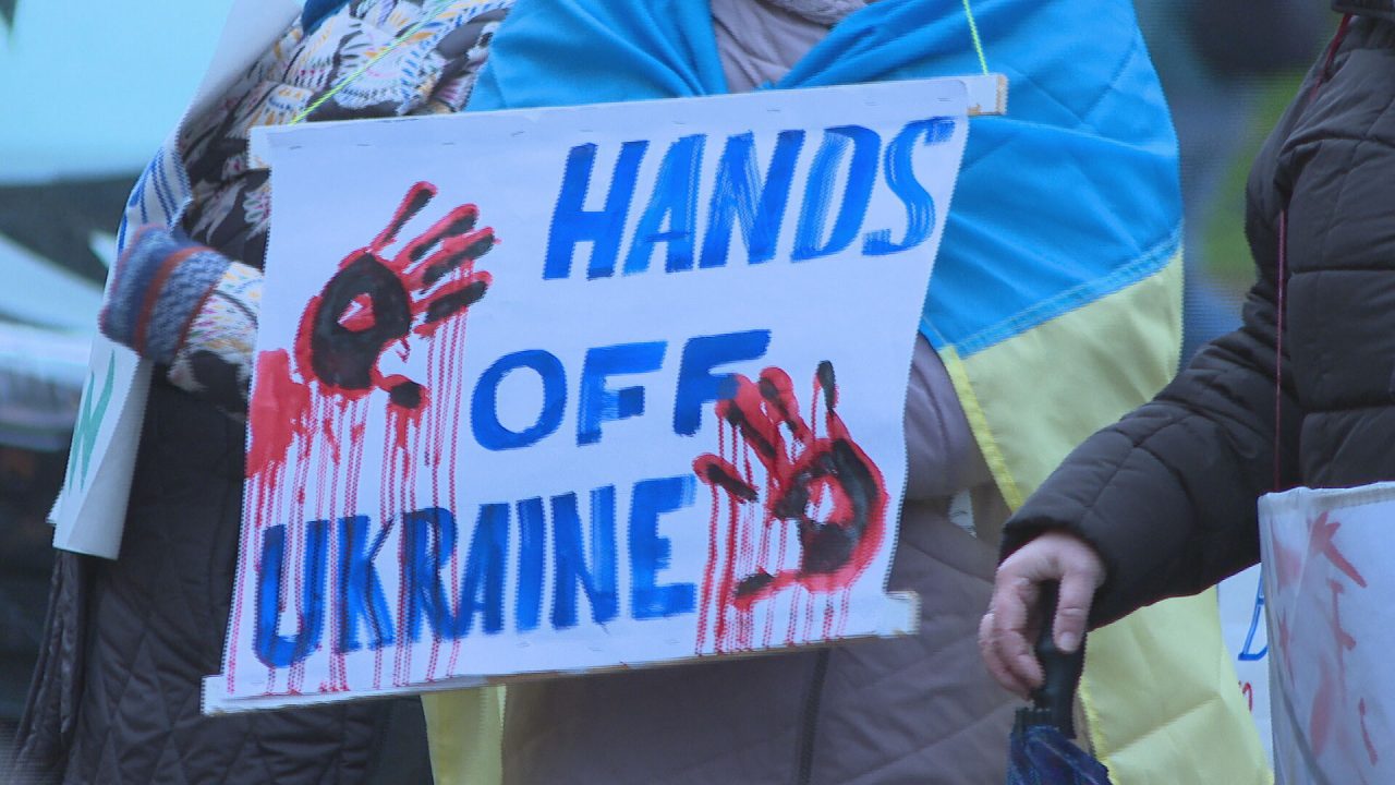 Ukrainians protest Russia consulate in Edinburgh after deadly air attacks in Kyiv