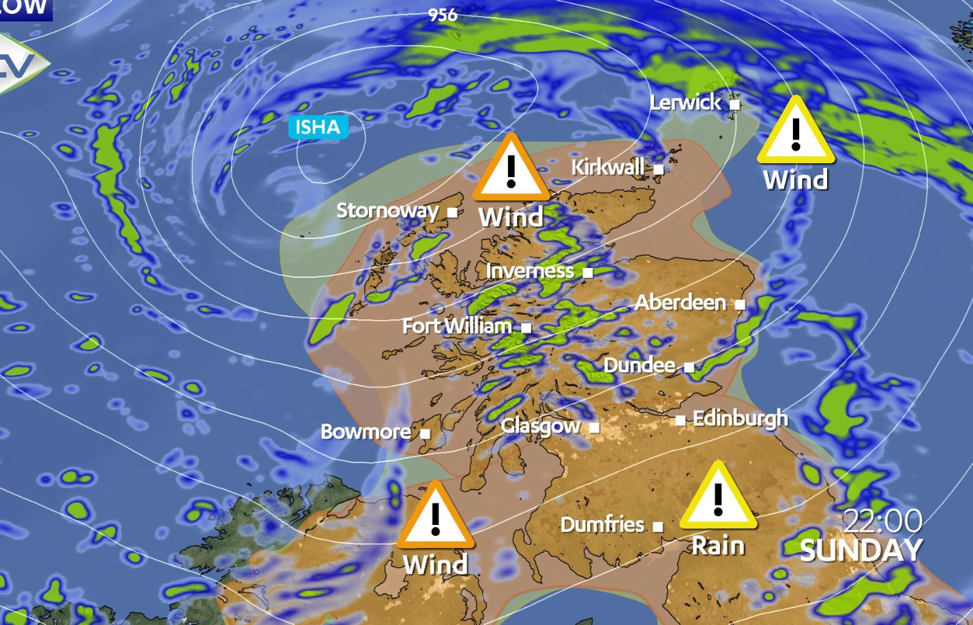 Storm Isha Danger to life as strong winds up to 85mph to batter