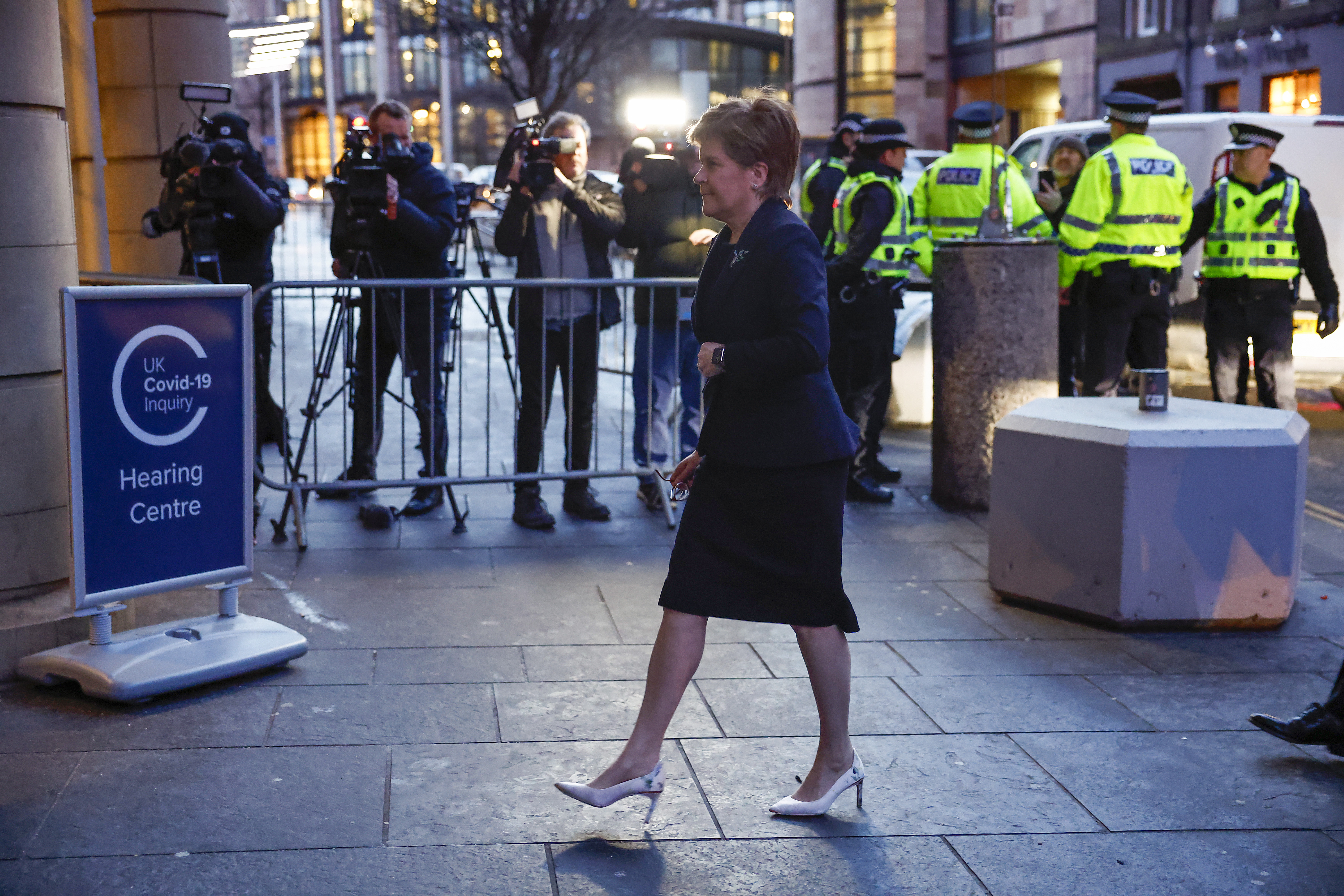 Nicola Sturgeon arriving at the UK Covid Inquiry in Edinburgh.