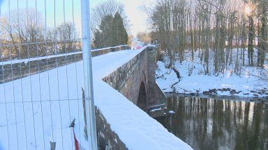 Brechin Bridge remains closed after storm damage