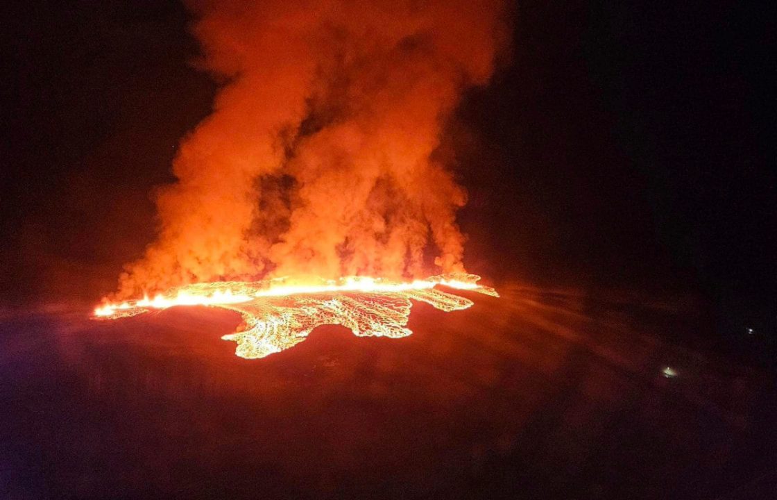 Volcano erupts in south-western Iceland as lava reaches nearby community Grindavik