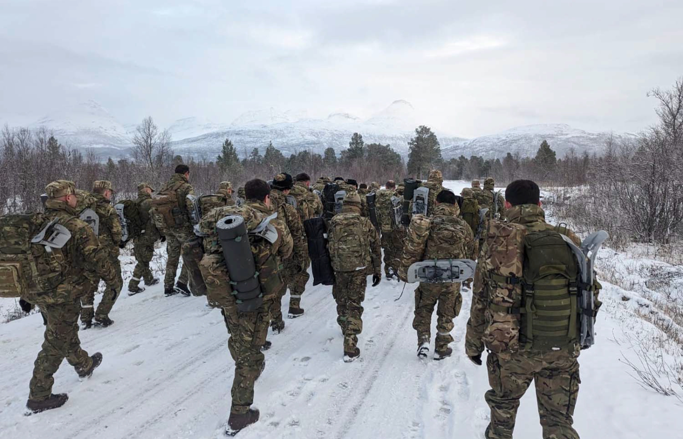 Over 1000 commandos will joined the Arctic mission with some from Angus participating. Photo: Royal Navy. 