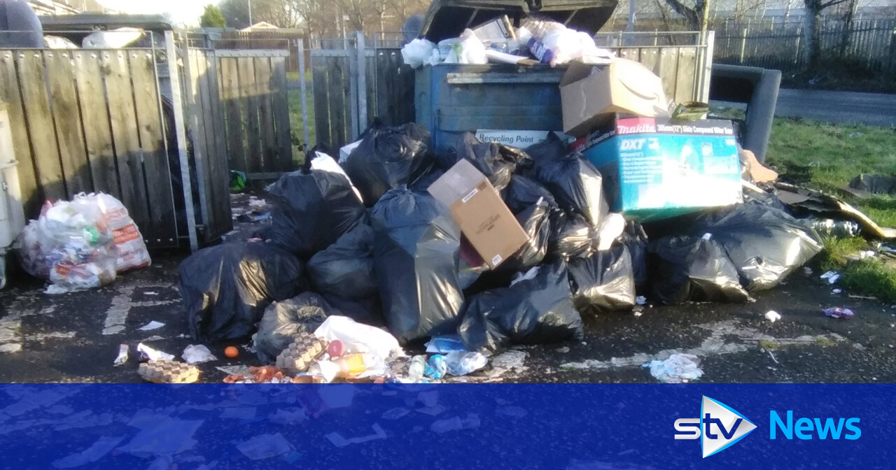Angry Glasgow residents claim bins went 'unemptied' over festive period
