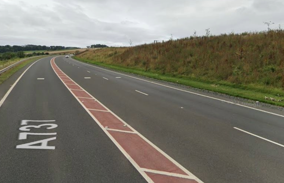 A737 near Kilwinning closed in both directions due to high volume