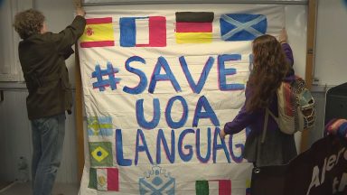 Aberdeen students protest over language courses cuts