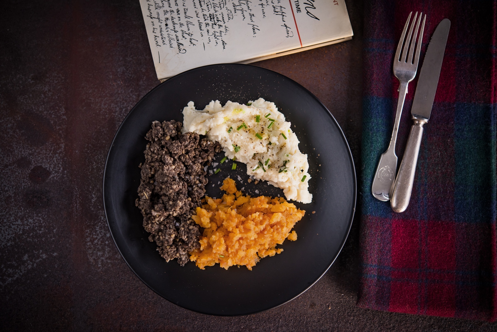 Burns Supper traditionally consists of haggis, neeps and tatties.