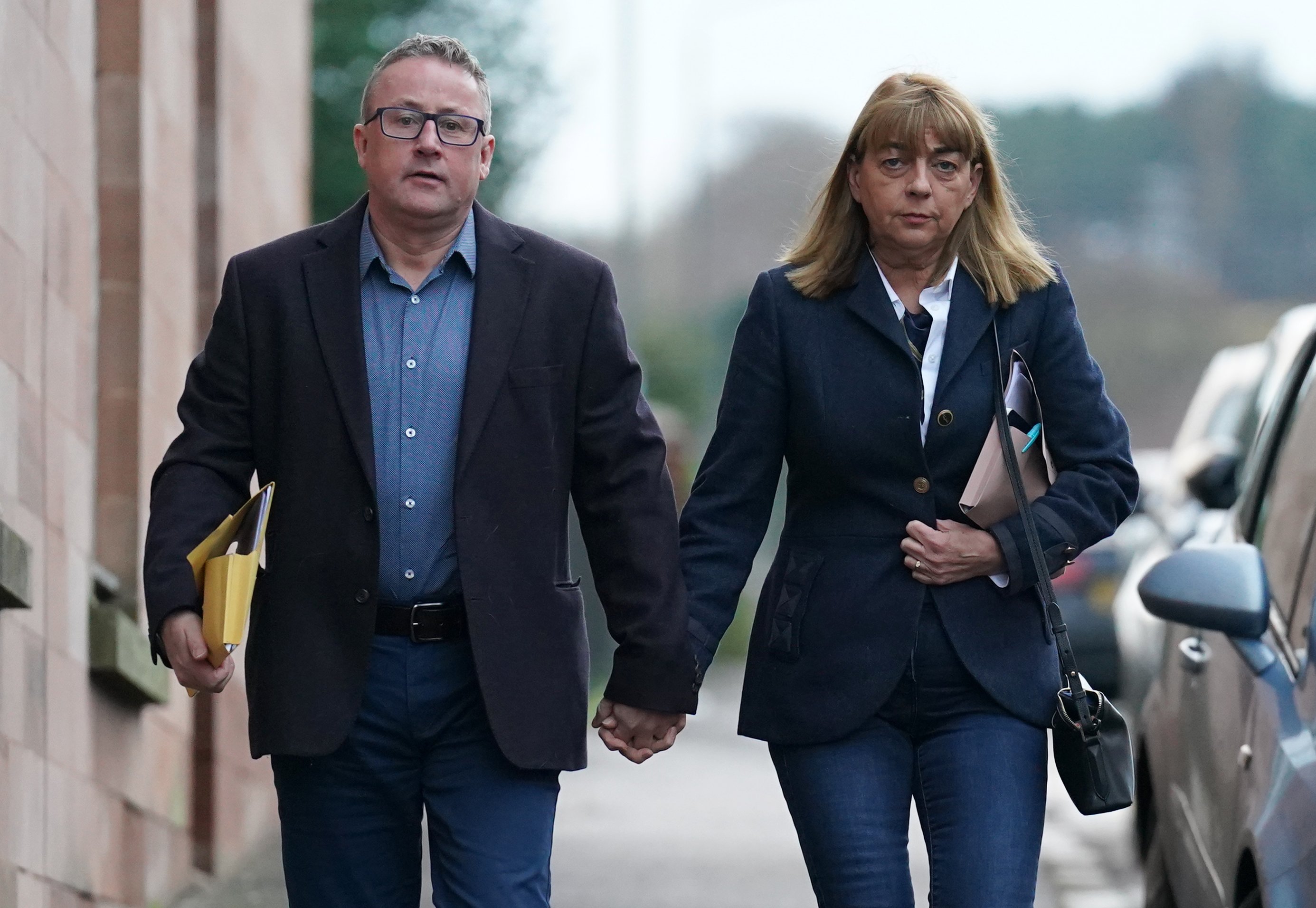 Linda and Stuart Allan, the parents of Katie Allan, who took her own life at Polmont Young Offenders Institution (Andrew Milligan/PA).