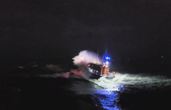 Girvan RNLI Lifeboat crews battered by waves amid Storm Isha in search for missing person