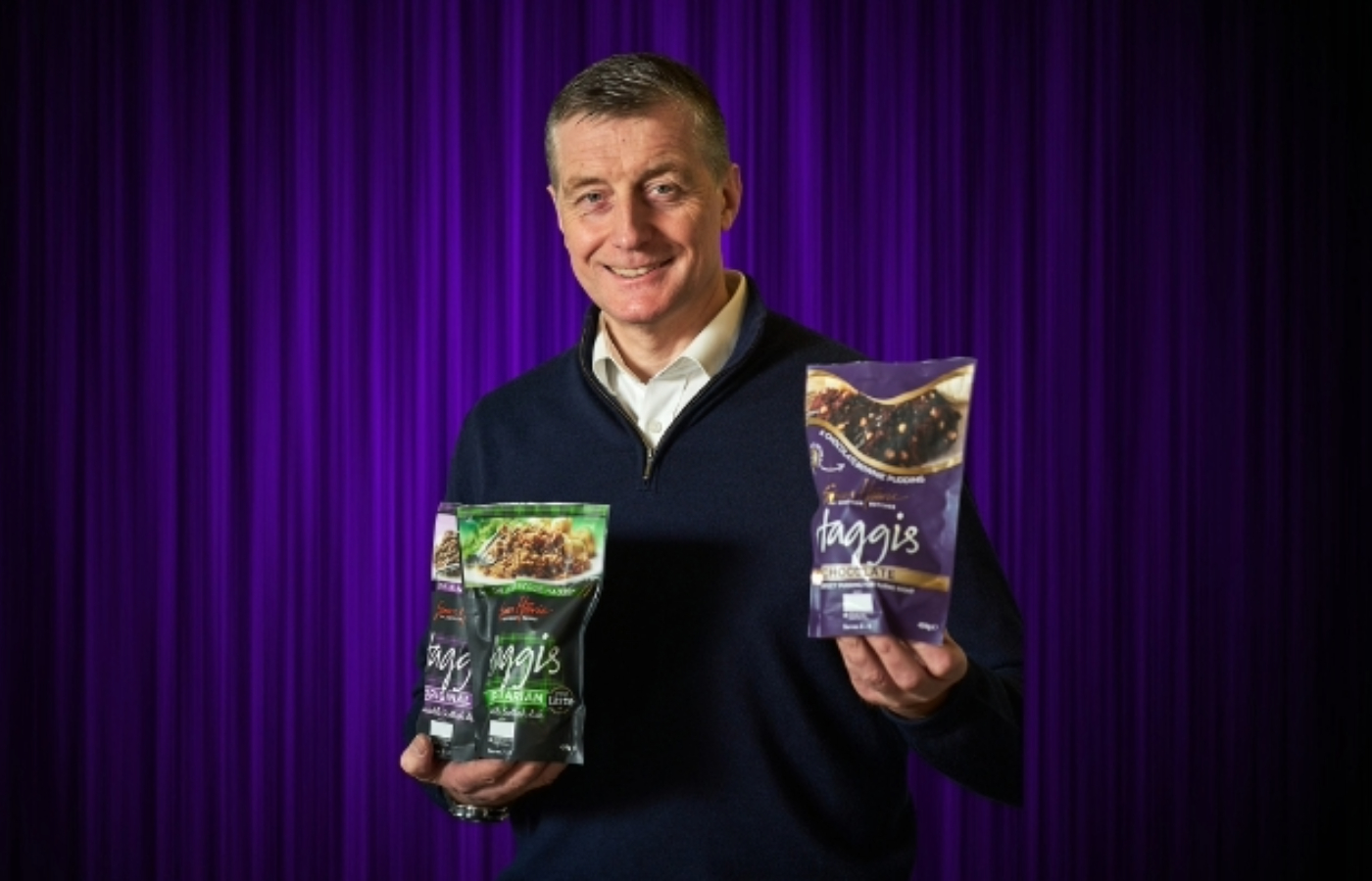 Simon Howie unveiled the company's first dessert product ahead of Burns Night. Photo: Simon Howie.