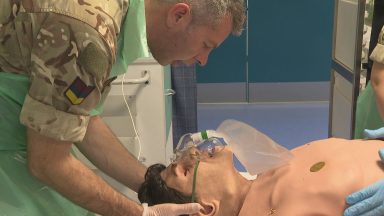 Ultra-realistic robot helping in army disaster simulations