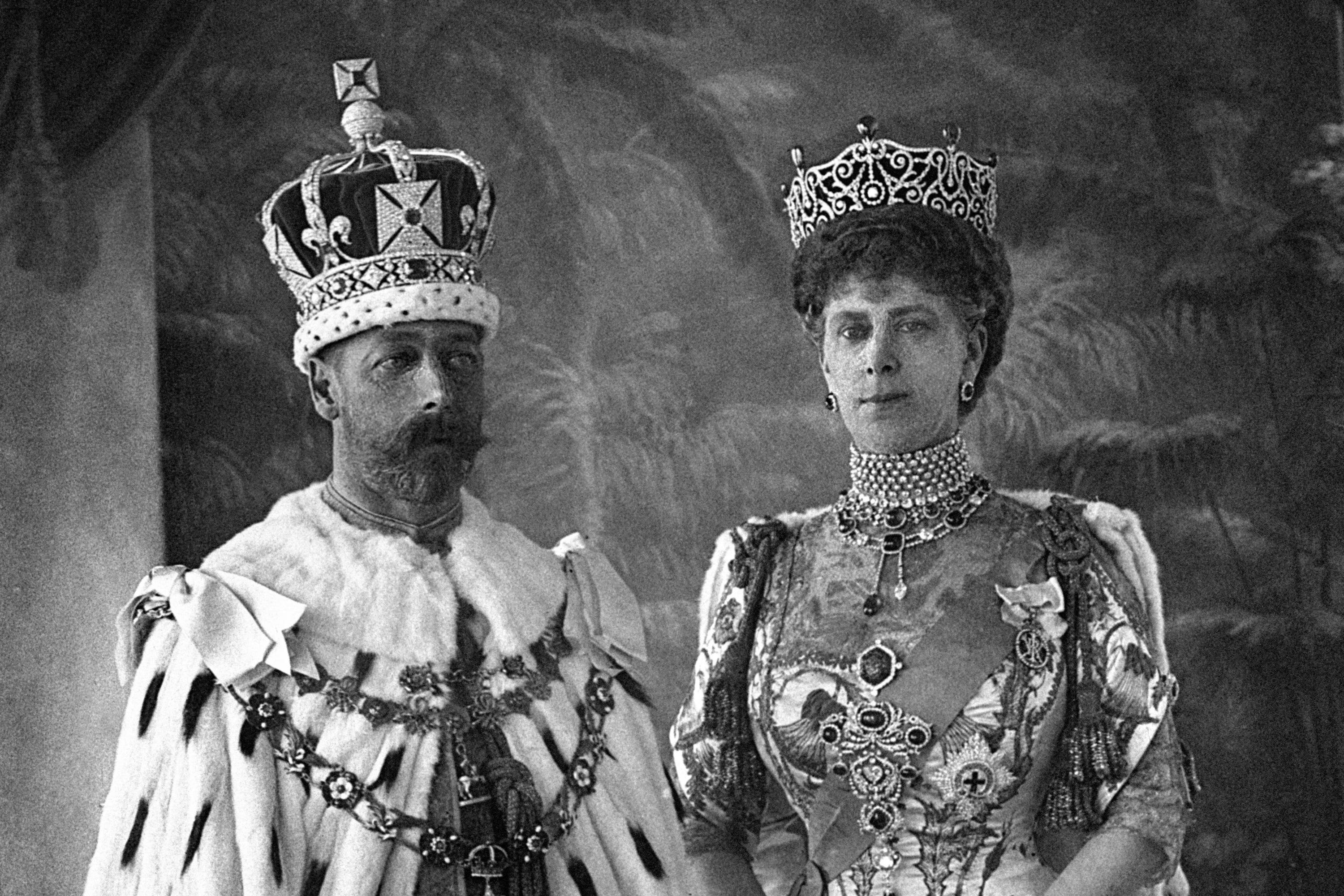 King George V and Queen Mary in their coronation robes in 1911 (PA).