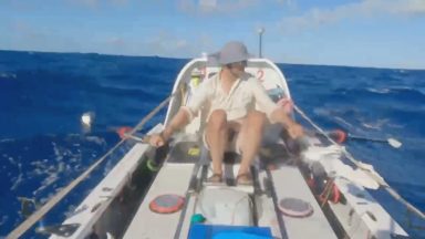 Scots man 45 days into row across the Atlantic Ocean