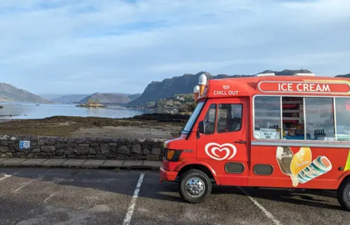 The van is driven around part of the island, starting in Kyleakin and stopping regularly to sell food and household items to locals. Photo: PA Media.