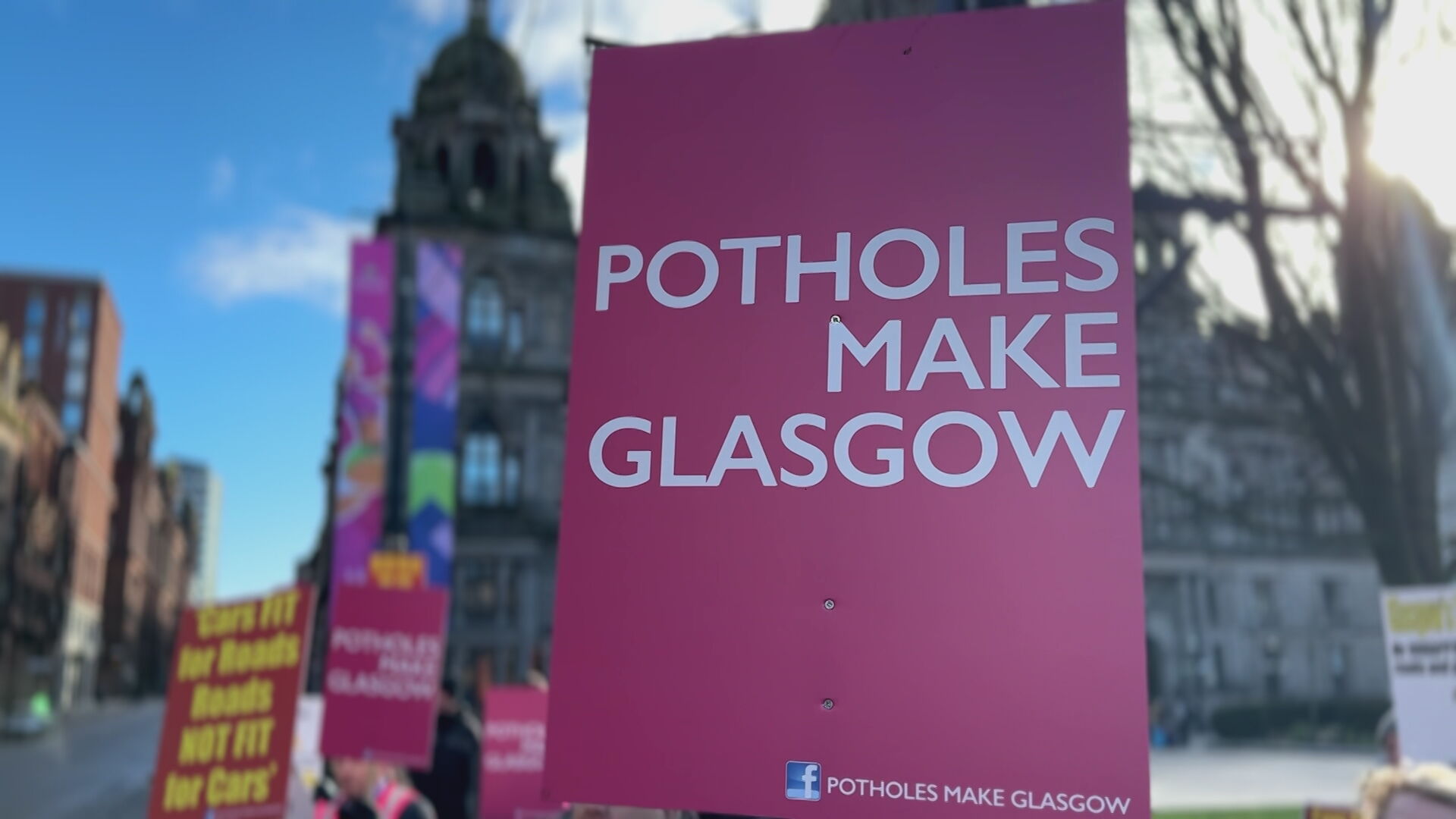 Protesters gathered at George Square on Saturday to call for action. 