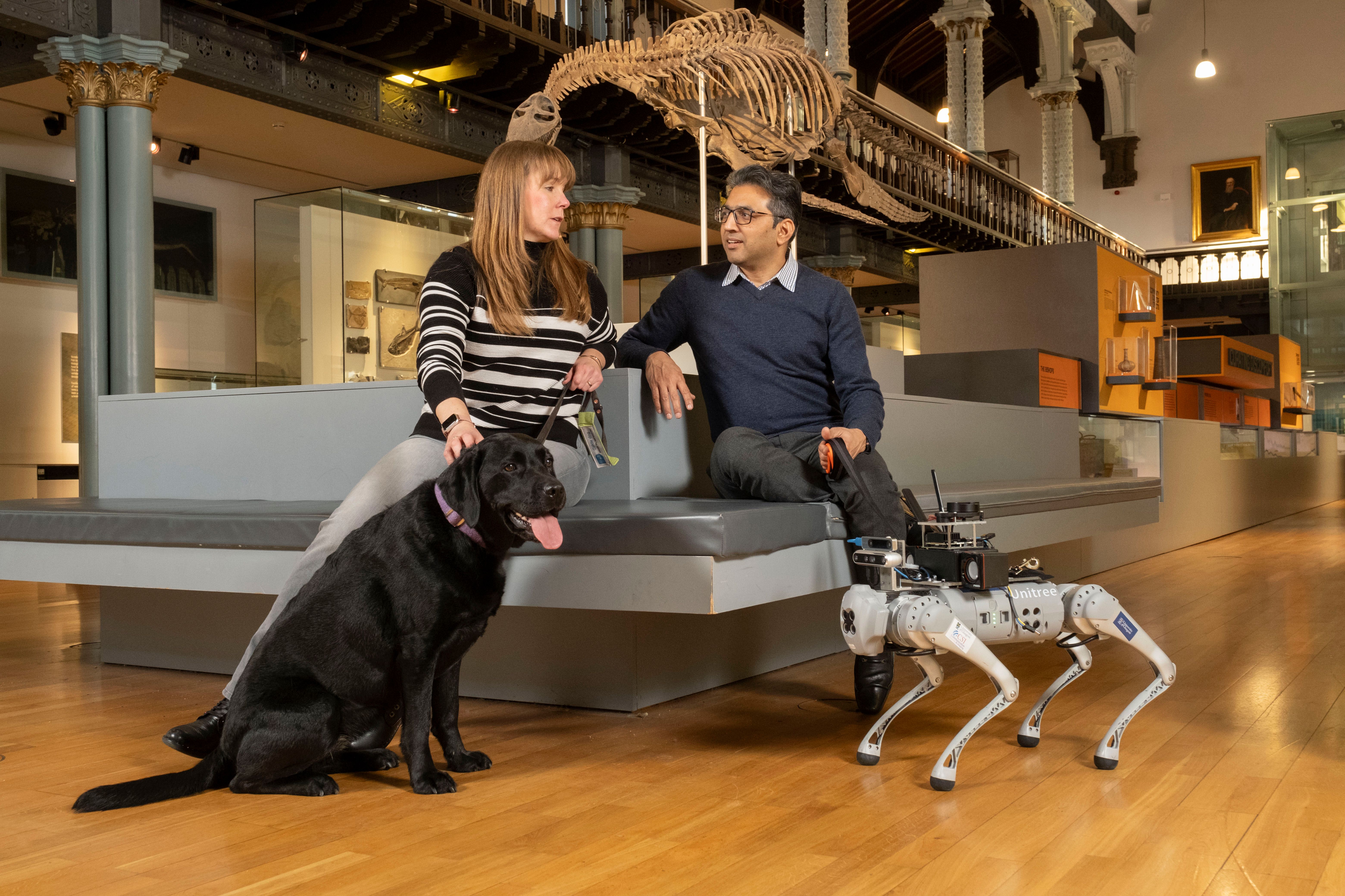 Developers believe the AI-powered dog can bring more independence to visually impaired people. Photo: University of Glasgow.