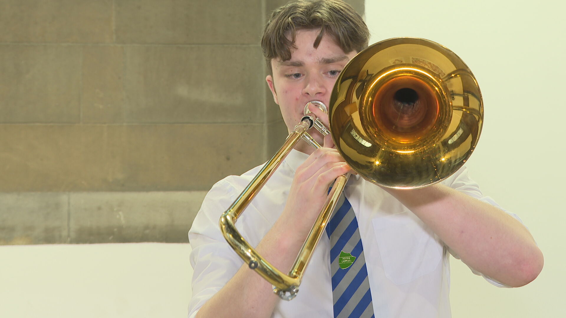Benjamin Thomas hopes other young people will get the same opportunity to try out a brass instrument like he did.