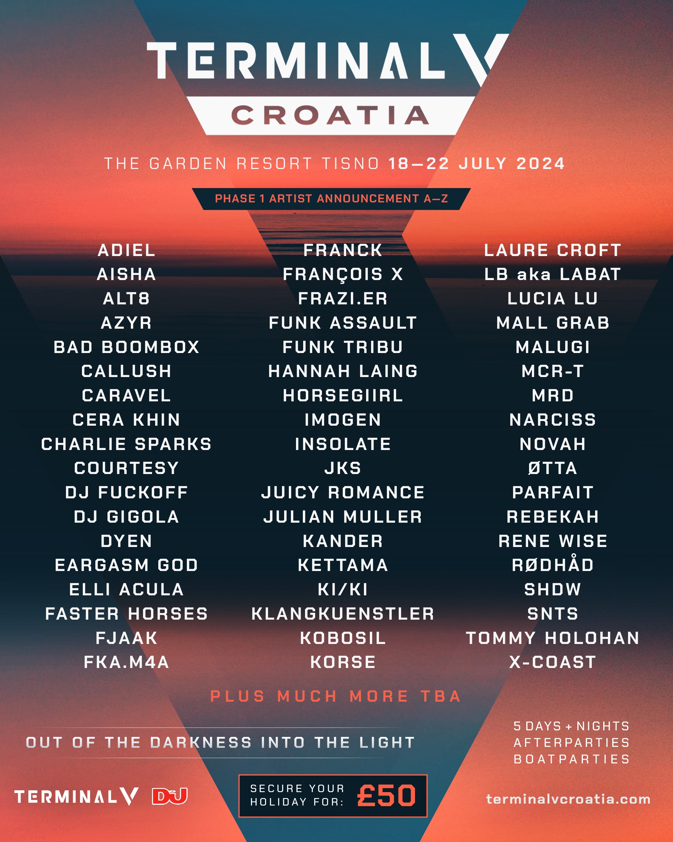Line-up unveiled for Terminal V Croatia