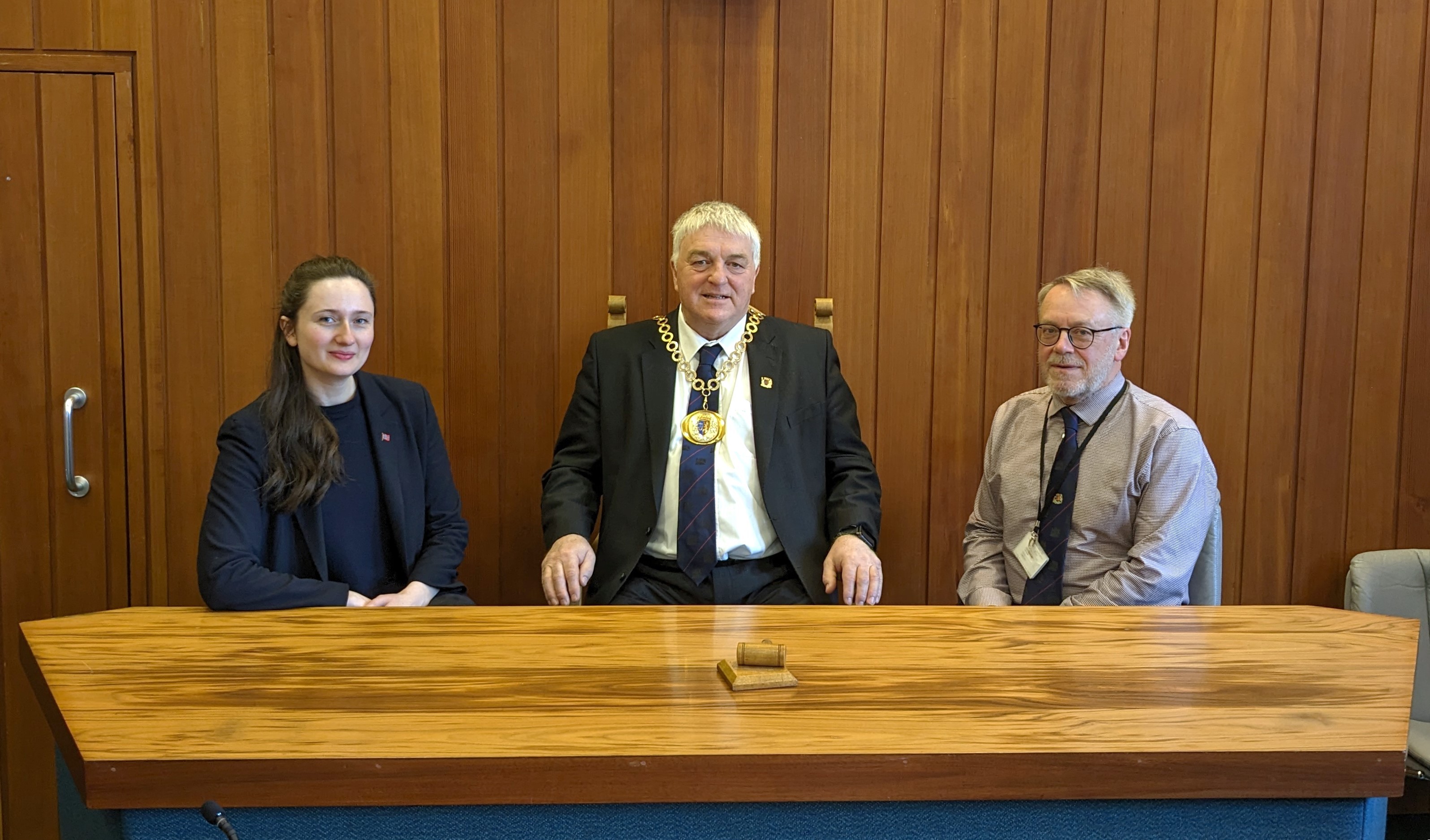 The new leadership team at Orkney Islands Council. From left: political leader Heather Woodbridge, convener Graham Bevan, and depute leader Sandy Cowie 