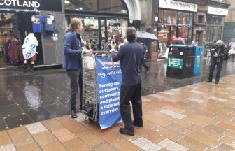 Climate change protesters from This is Rigged ‘steal food from Tesco’ to give to public in Glasgow