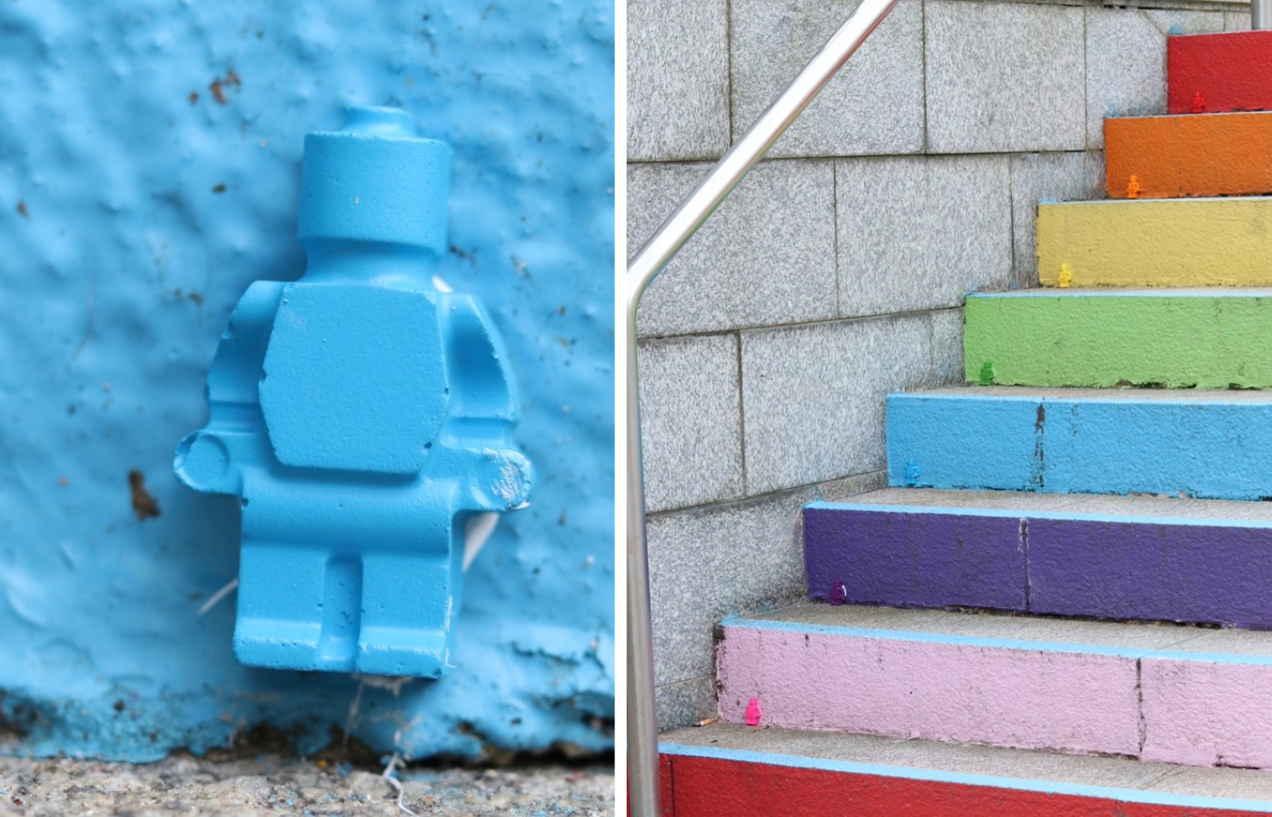 Lego-inspired concrete figures pop up across Aberdeen.
