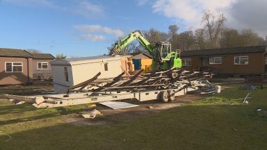 Demolition begins at Brechin caravan site after damage