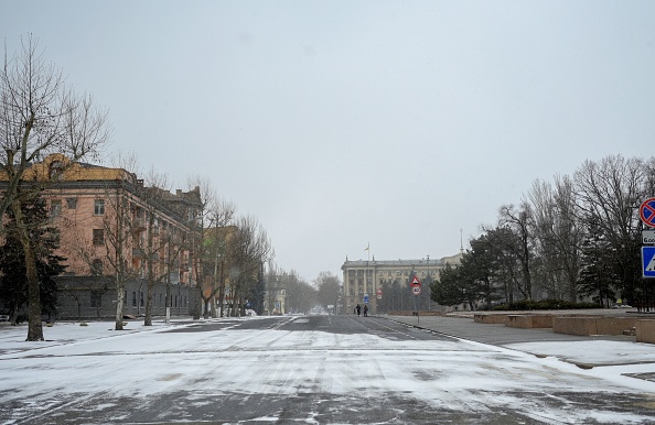 A view of the near deserted streets of Mykolaiv days after Russian attack (AFP/Getty)
