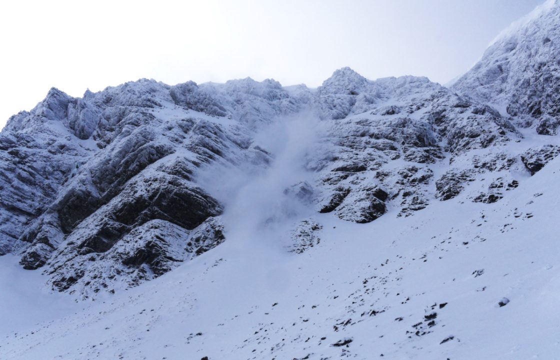Warning issued as avalanche pictured sliding down mountain in