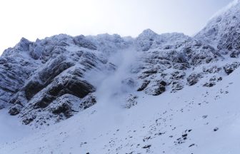 Warning issued as avalanche pictured sliding down mountain in Scottish Highlands