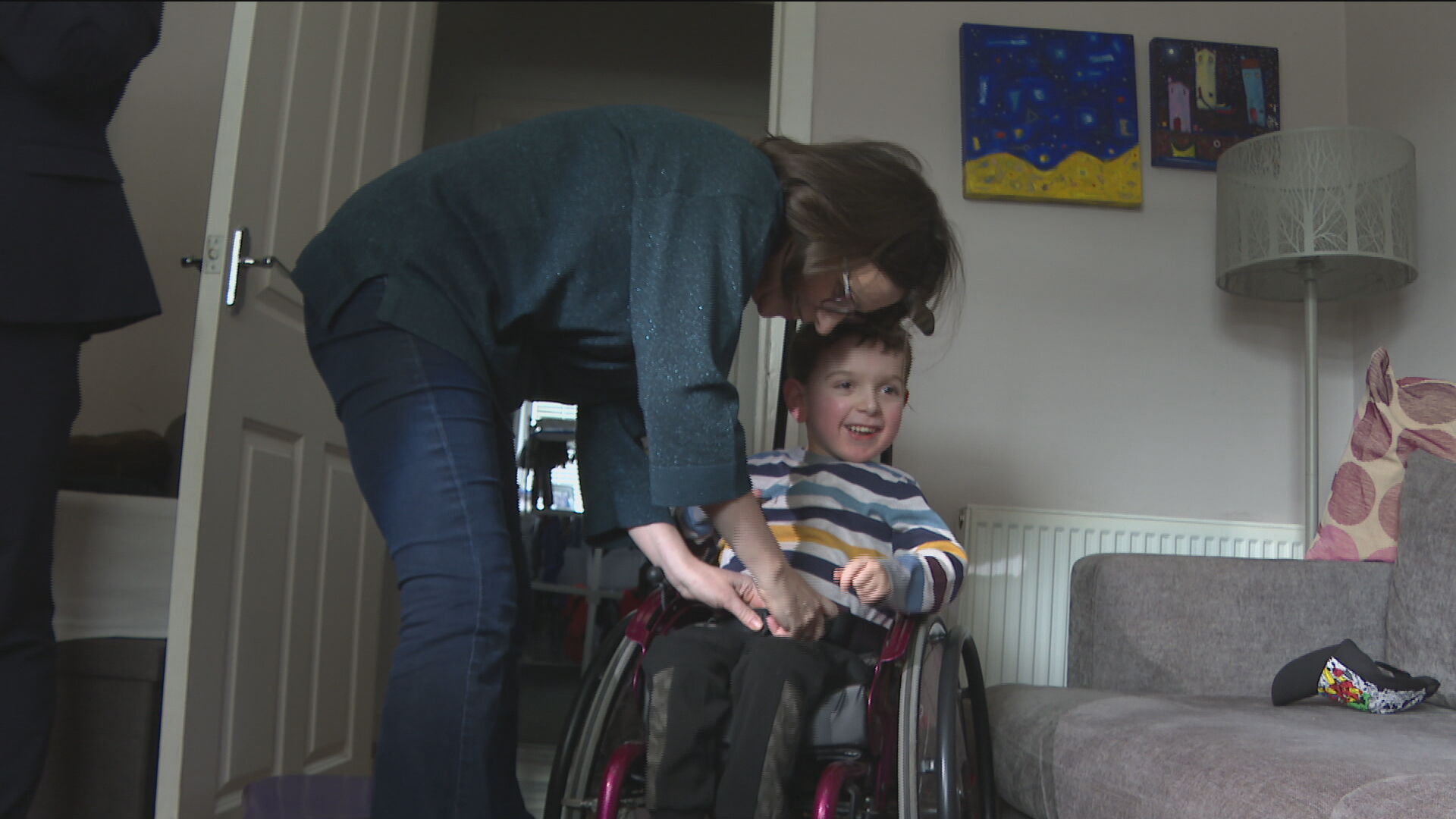 Nathaniel is a full-time wheelchair user
