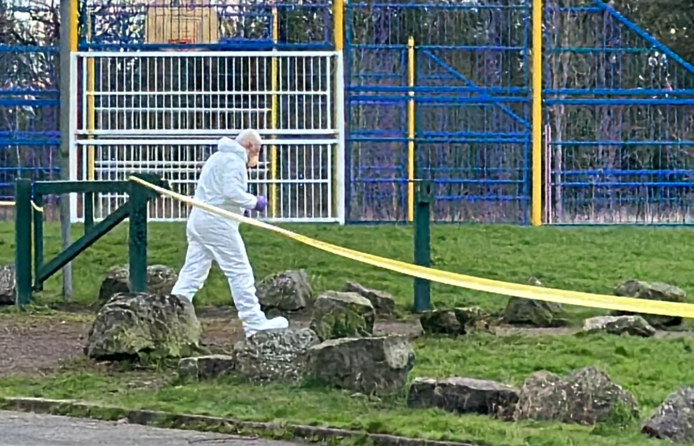 'Burned human remains' found on football pitch near Margaret Drive in Motherwell on February 24 2024