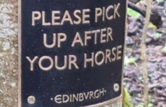 Fake signs urging horse riders to ‘pick up’ poo along Edinburgh walkway to be removed by council