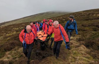 Walker rescued after slipping between summits and sustaining injury in Dumfries and Galloway