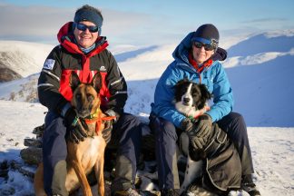 Scottish mountain rescue dogs get their paws on a prestigious award at Fort William Mountain Festival