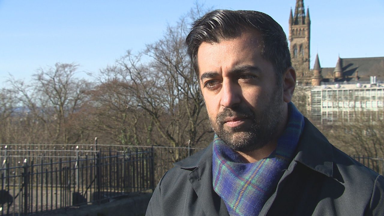 Yousaf condemns racist graffiti targeted at him near his Dundee home