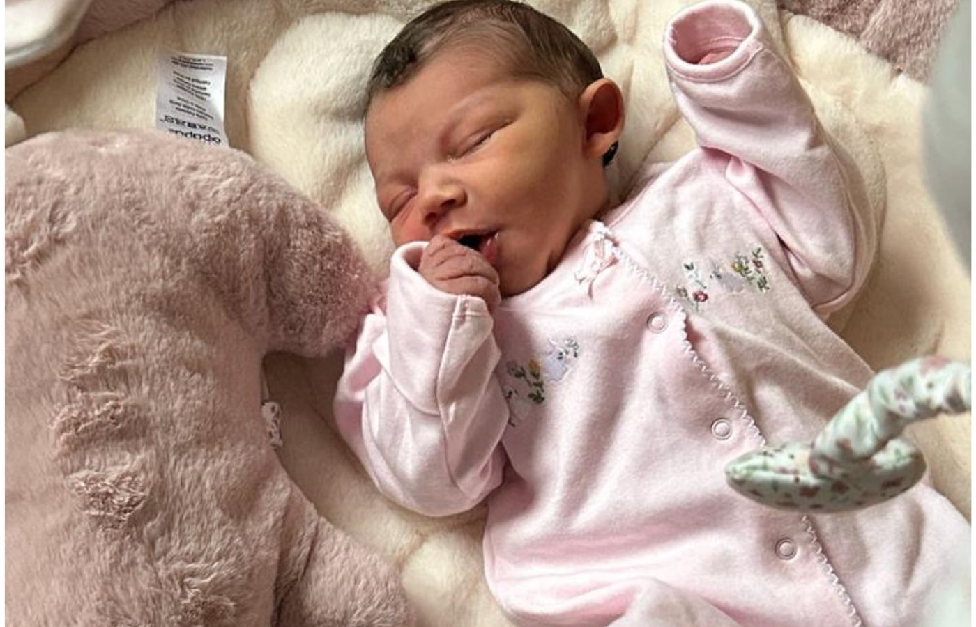 Baby Olivia was delivered safety after mum and dad Louise and Stephen were saved by ambulance crews.