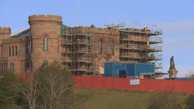 Scaffolding starts to come down on Inverness Castle redevelopment