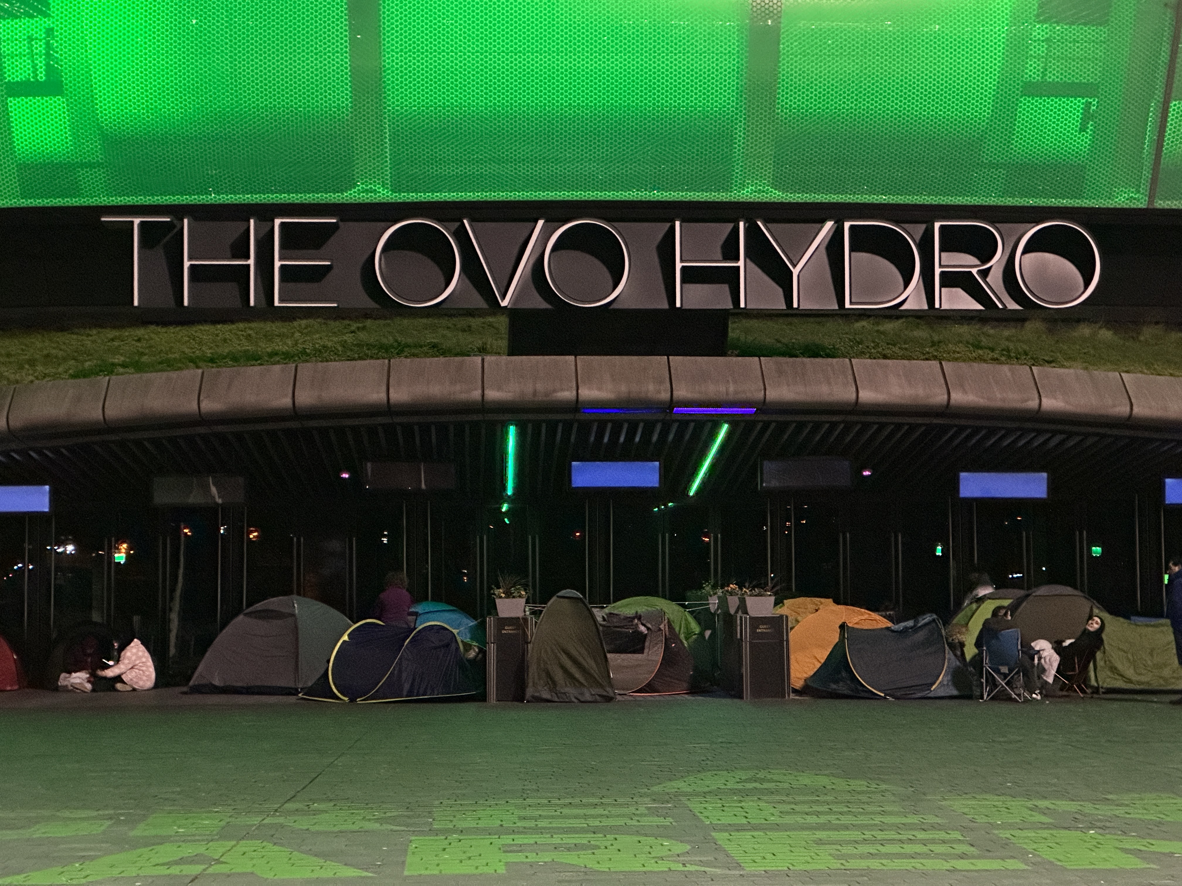 1975 fans camping outside Ovo Hydro since Tuesday. Photo: STV News.