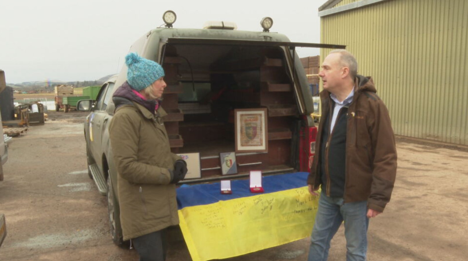 Aid is being sent to Ukraine to hand over to military and emergency services