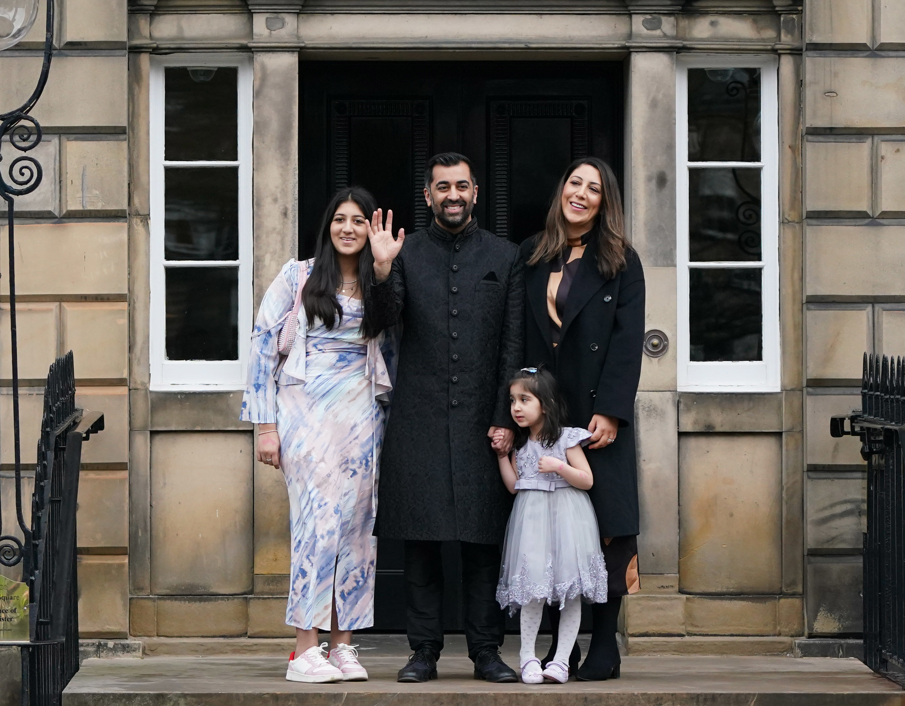 Humza Yousaf said the couple’s daughters Amal and Maya are ‘very excited’ to meet their new sibling.